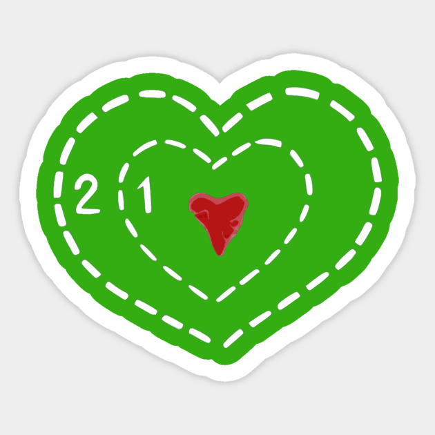 Grinchly Heart Sticker by bronzarino